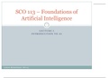 SCO113 ARTIFICIAL INTELLIGENCE (AI) 2020/2021
