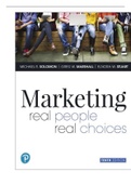 Marketing: Real People, Real Choices, 10e (Solomon) complete test bank chapters 