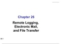 Remote Logging, Electronic Mail, and File Transfer