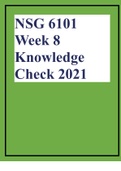 NSG 6101 Week 8 Knowledge Check 2021