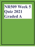 NR509 Week 5 Quiz 2021 Graded A
