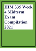 HIM 335 Week 4 Midterm Exam Compilation 2021