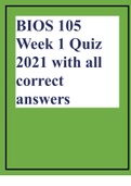 BIOS 105 Week 1 Quiz 2021 with all correct answers
