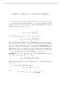 Derivatives in Several Variables