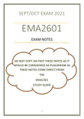 EMA1501 - Emergent Mathematics EXAM NOTES 2021