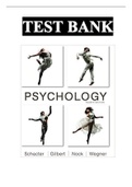 TEST BANK FOR PSYCHOLOGY 4TH EDITION BY DANIEL SCHATER
