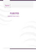 Exam (elaborations) PUB3705 - Public Financial Administration And Management (PUB3705) EXAM RESPONSES FOR 15/10/2021