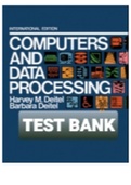 Exam (elaborations) TEST BANK TO ACCOMPANY COMPUTERS AND DATA PROCESSING Harvey M. Deitel and Barbara Deitel (Auth.) 