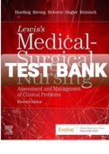 Exam (elaborations) TEST BANK LEWIS'S MEDICAL SURGICAL NURSING 11TH EDITION HARDING 