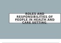 Unit 2: Working in Health and Social Care-Role and responsibilities of health and social care workers 