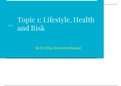 Edexcel Biology A: Topic 1 - Lifestyle,Health and Risk