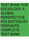 Test Bank for Macionis/Gerber, Sociology, Ninth Canadian Edition (all chapters questions/answers/rationales) latest spring 2021, A+ guide.