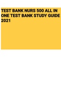 Exam (elaborations) NURS 500 ALL IN ONE TEST BANK STUDY GUIDE 2021