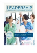 Test Bank for Leadership and Nursing Care Management 6th Edition Huber