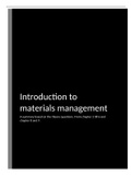 Samenvatting Introduction to Materials Management, Global Edition, ISBN: 9781292162355  Productielogistiek