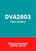 DVA2603 (Notes, ExamQuestions, Assignment Tut201 Solutions)