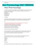 Hesi Pharmacology (2021 VERSION)