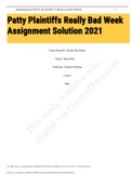 Exam (elaborations) Patty Plaintiffs Really Bad Week Assignment Solutions 