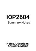 IOP2604 (Notes, ExamPACK, QuestionsPACK, Assignment PACK)