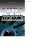 Exam (elaborations) TEST BANK FOR Energy Management 5th Edition International Version By Klaus Dieter E. Pawlik (Solutions Manual) 