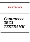 Exam (elaborations) TEST BANK Commerce 2BC3 