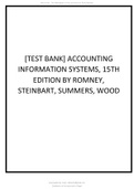 Accounting Information Systems, 15th Edition. Marshall B Romney  Latest Test Bank.