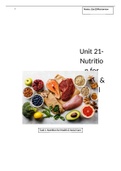 Unit 21 – Nutrition for Health and Social Care - Health and Social Care – P1,P2,M1 - Task 1 - Extended Diploma