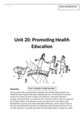 Unit 20 – Promoting Health Education - Health and Social Care – P1,P2,M1 – Task 1 - Extended Diploma