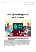 Unit 18 – Working in the Health Sector - Health and Social Care – P2,P3,P4,M2,P5,P6,M3,D2 – Task 2 - Extended Diploma