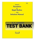 Exam (elaborations) TEST BANK FOR Dynamics of Rigid Bodies By  S L Loney  (Solution Manual) 