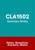 CLA1502 - Summarised Notes