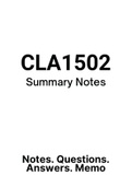 CLA1502 - Summarised NOtes