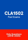 CLA1502 (NOtes, ExamPACK, QuestionsPACK)