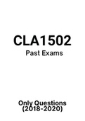 CLA1502 - Exam Prep. Questions (2018-2020)