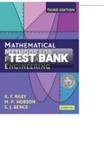 Exam (elaborations) TEST BANK FOR Mathematical Methods for Physics and Engineering 3rd Edition By Riley