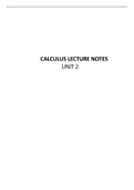 Calculus Lecture Notes Unit 2