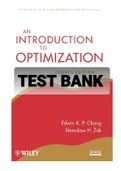 Exam (elaborations) TEST BANK FOR An Introduction to Optimization 4th edition By Edwin K. P. Chong, Stanislaw H. Zak (solution manual) 