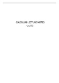 Calculus Lecture Notes Unit 3