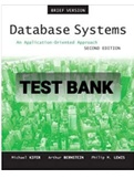 Exam (elaborations) TEST BANK FOR DATABASE SYSTEMS AN APPLICATION-ORIENTED APPROACH 2ND EDITION BY Michael Kifer, Arthur Bernstein, Philip M. Lewis (SOLUTION MANUAL) 
