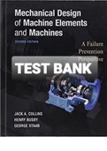 TEST BANK FOR Mechanical Design of Machine Elements and Machines A Failure Prevention Perspective 2nd Edition By Jack A. Collins, Henry R. Busby, George H. Staab 
