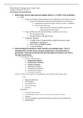 NSG 350 - Mental Health Nursing Exam 2 Study Guide.