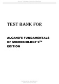 Alcamos Fundamentals of Microbiology 9th Edition by Pommerville Latest Updated Test Bank.