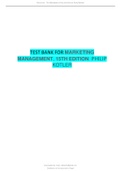 Latest Test Bank for  Marketing Management, 15th Edition. Philip Kotler