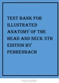 Illustrated Anatomy of the Head and Neck 5th Edition by Fehrenbach Latest Test Bank