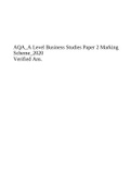 AQA_A Level Business Studies Paper 2 Marking Scheme_2020 Verified Ans