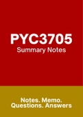 PYC3705 (Notes, ExamPACK, QuestionPACK, Tut201 Memos)