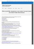 FEMA IS-100.PWB: Introduction to the Incident Command System (ICS 100) for Public Works Answers