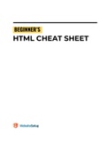 Html Cheat sheet to summarize complete HTML language and its attributes