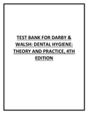 Darby and Walsh Dental Hygiene 5th Edition Bowen Test Bank