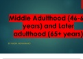 Middle & Later Adulthood (Unit 1: Human Lifespan Development)